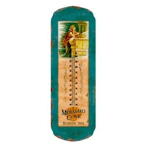 Mermaid thermometer 
Material: Metal
Style:Beach
